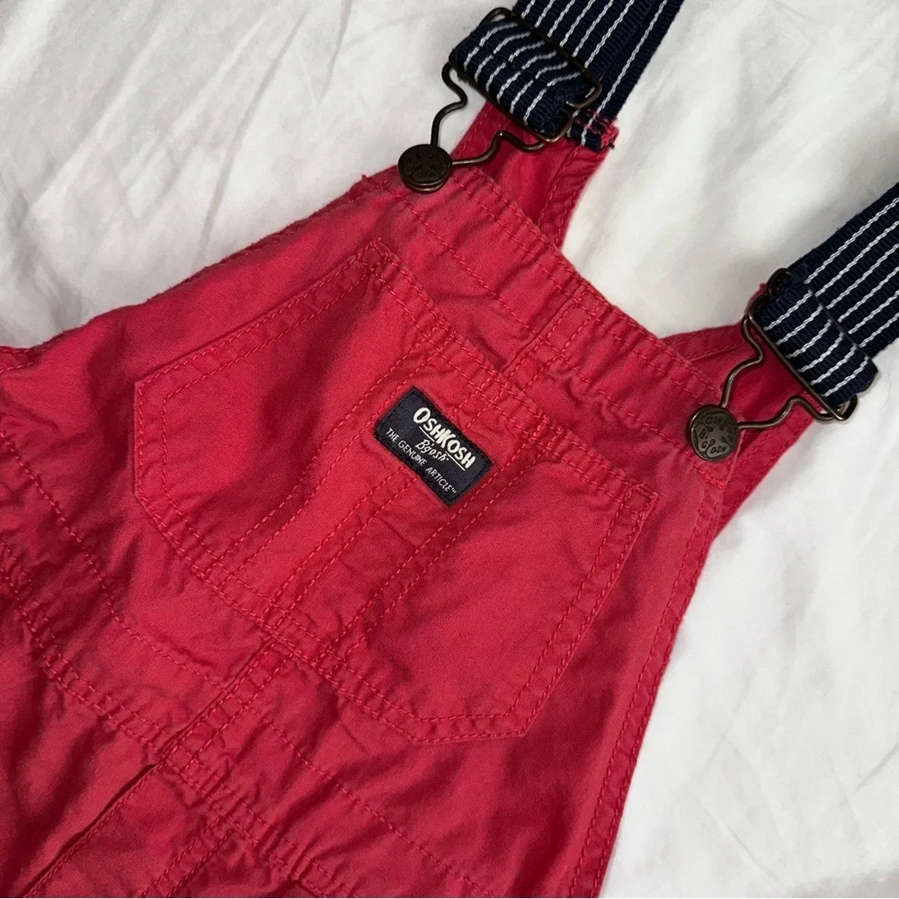 Vintage OshKosh B'gosh Red Kids Overalls size 4T